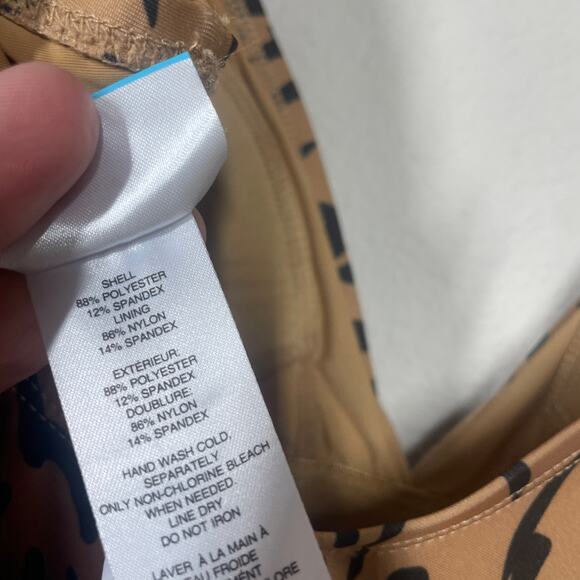 ModCloth Medium Bonita One-Piece Swimsuit Brown Animal Print Tie Side Swimwear - Picture 11 of 13